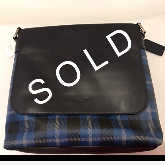 Coach Handbags - ⛔️SOLD ⛔️Authentic coach crossbody blue plaid bag.